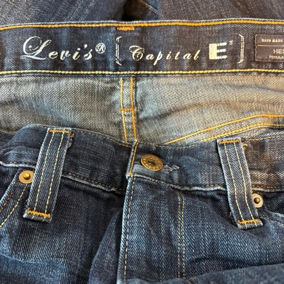 Levi’s Capital E Men’s 33 Hesher Regular Straight Distressed Jeans Made in USA - Picture 6 of 8